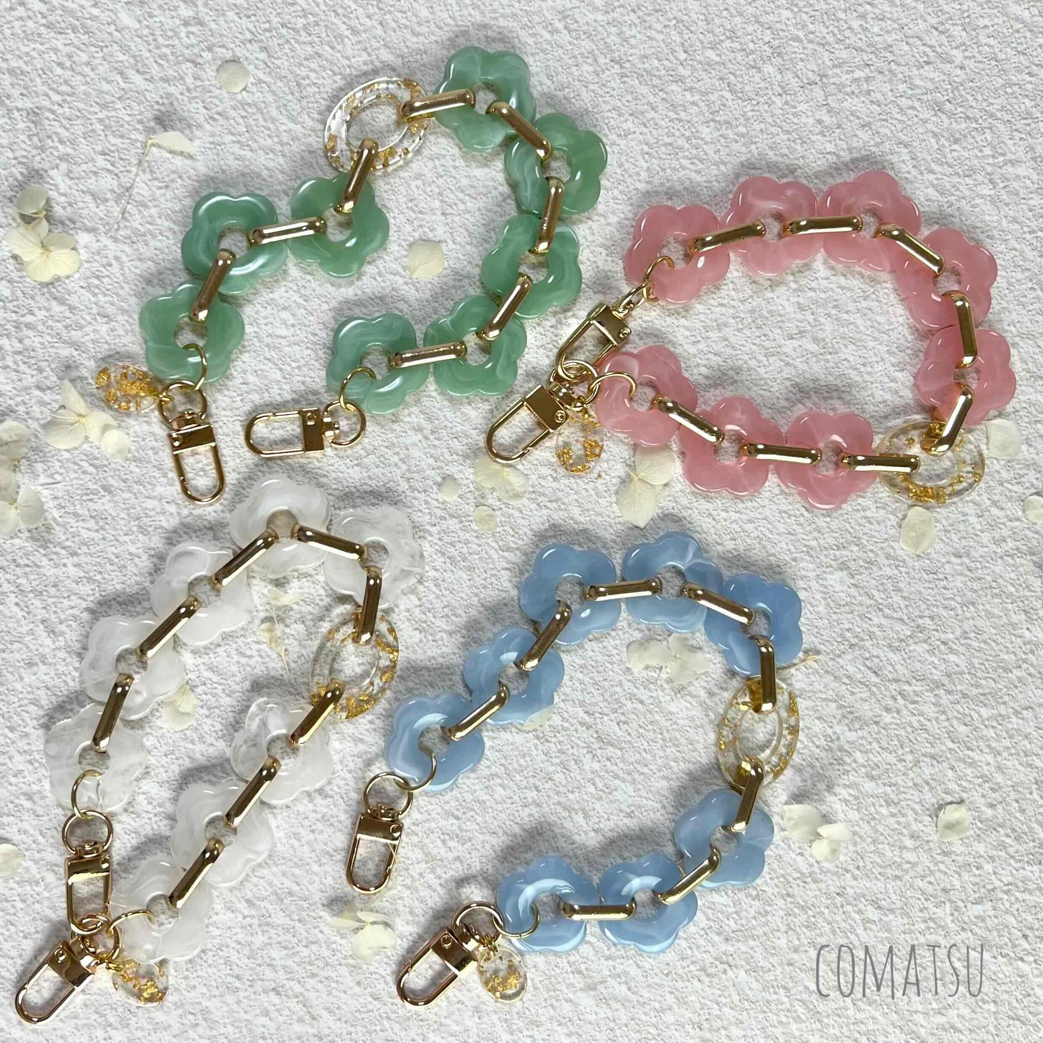 feminine ４Color リスト/ハンドストラップ スマホストラップ